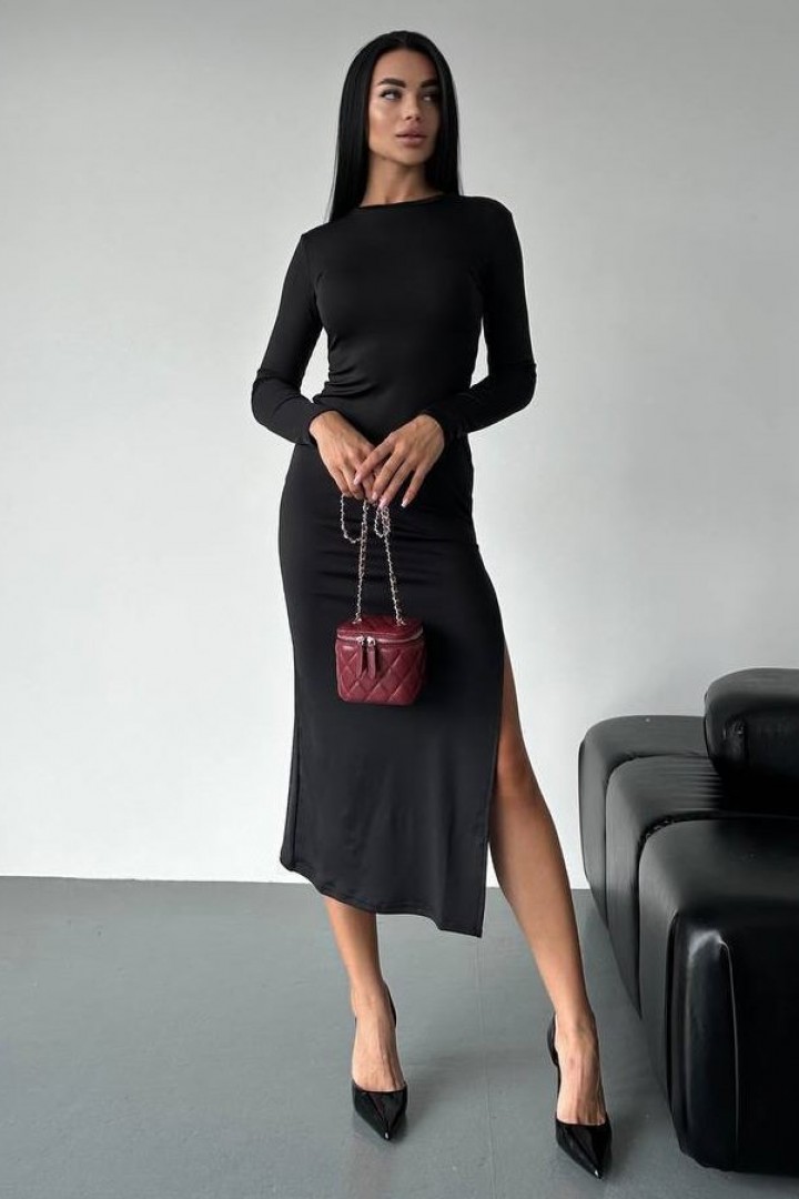 Витончена сукня міді з розрізом ELZ-509A250