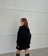 Вʼязаний костюм светр оверсайз і спідниця ELZ-5157A800