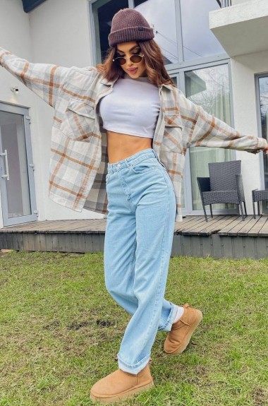 Джинсы трубы-палаццо ELZ-717A950