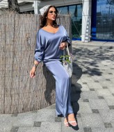 Шелковый брючный костюм женский DOL-359A620