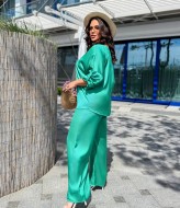 Шелковый брючный костюм женский DOL-359A620