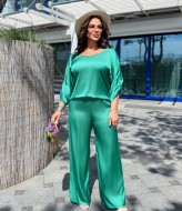 Шелковый брючный костюм женский DOL-359A620