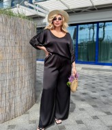 Шелковый брючный костюм женский DOL-359A620