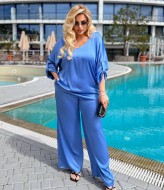 Шелковый брючный костюм женский DOL-359A620