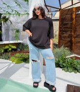 Футболка однотонная оверсайз  VAI-457A9