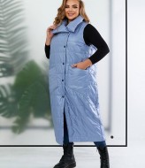 Длинный стеганый жилет NU-1383A700
