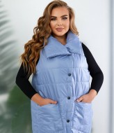 Длинный стеганый жилет NU-1383A700