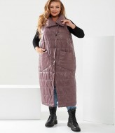 Длинный стеганый жилет NU-1383A700