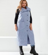 Длинный стеганый жилет NU-1383A700