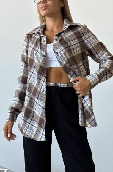 Рубашка клетчатая женская  IMMA-386A450