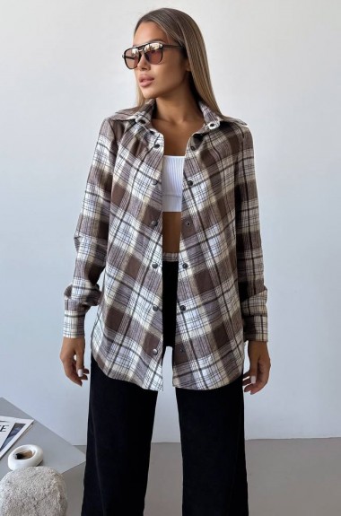 Рубашка клетчатая женская IMMA-386A450 Рубашка клетчатая женская IMMA-386A450