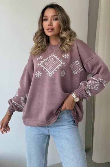 Свитер с узором  IND-5075A510