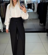 Широкі брюки з асиметричною планкою KC-0516A500