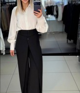 Широкі брюки з асиметричною планкою KC-0516A500