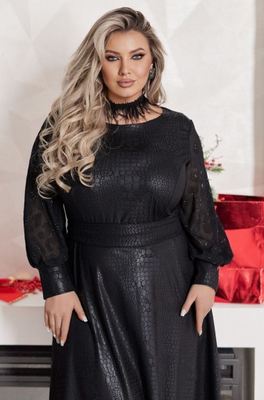 Элегантное черное платье VOJ-1056A600