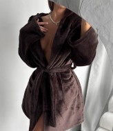 Женский махровый халат ANM-407A580