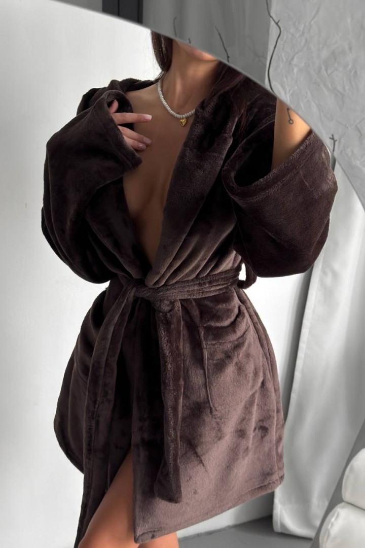 Женский махровый халат ANM-407A580