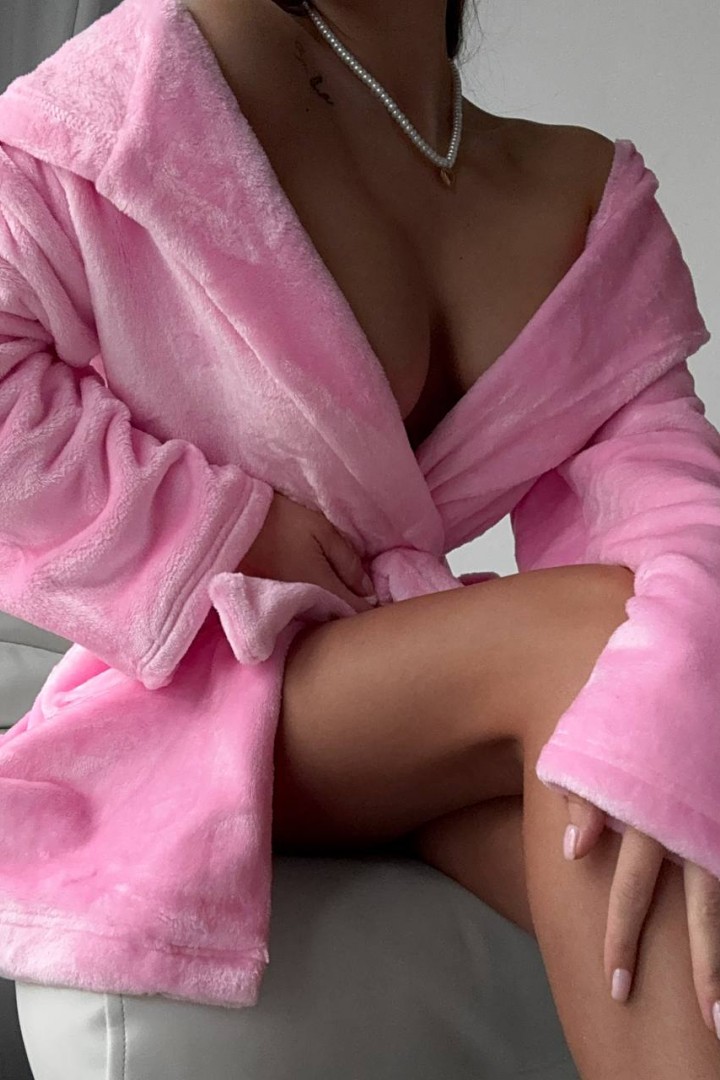 Женский махровый халат ANM-407A580