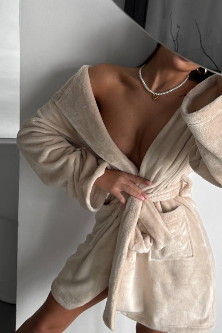 Женский махровый халат ANM-407A580