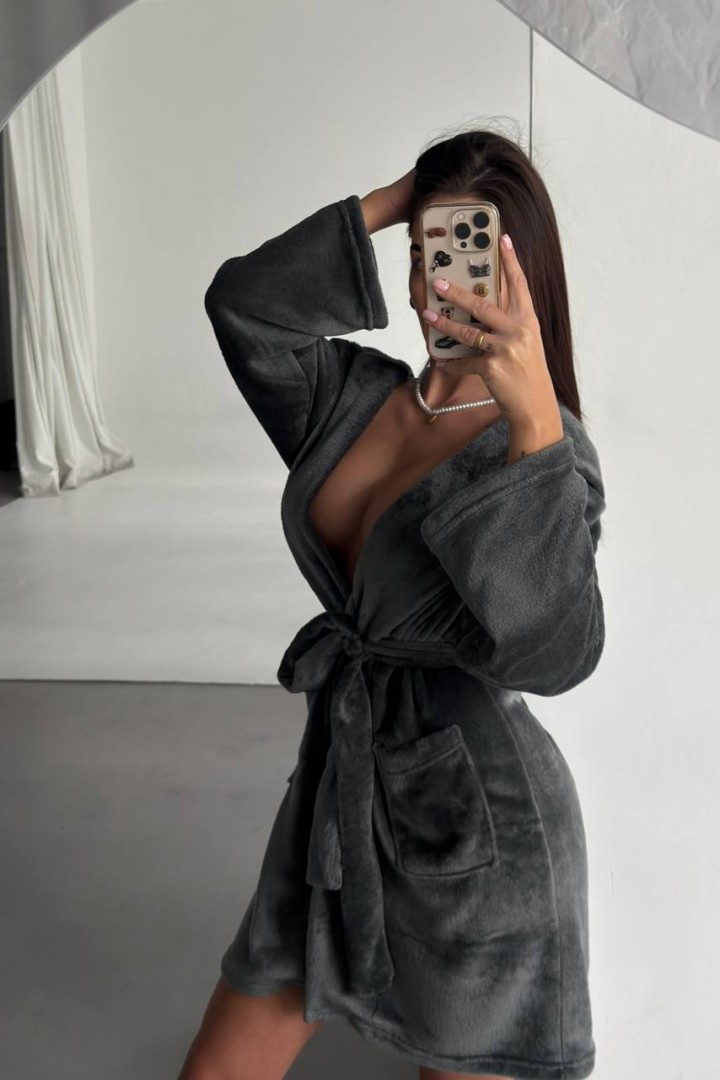 Женский махровый халат ANM-407A580