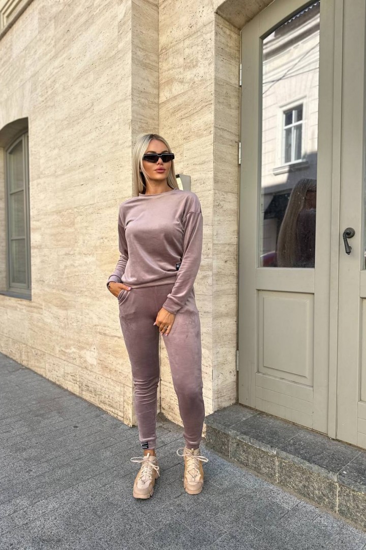 Спортивный костюм велюровый женский  IND-2068A450