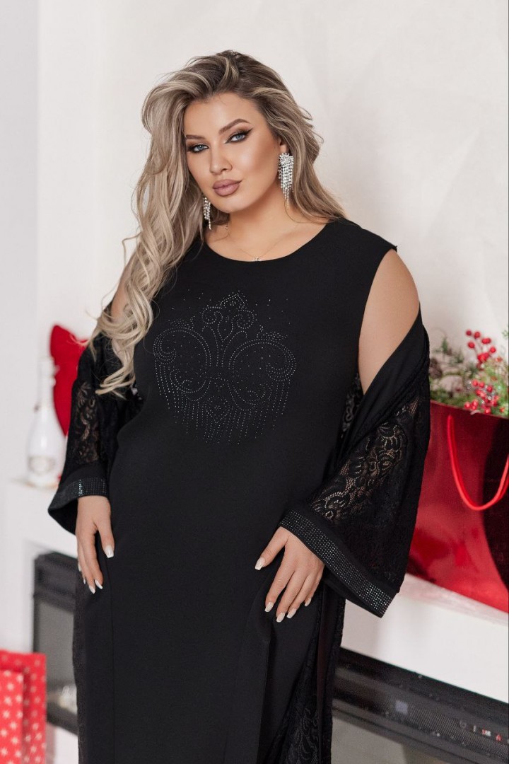 Двойка платье и кардиган из гипюра VOJ-1058A850