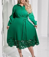 Нарядное платье с лазерным узором VOJ-1063A650