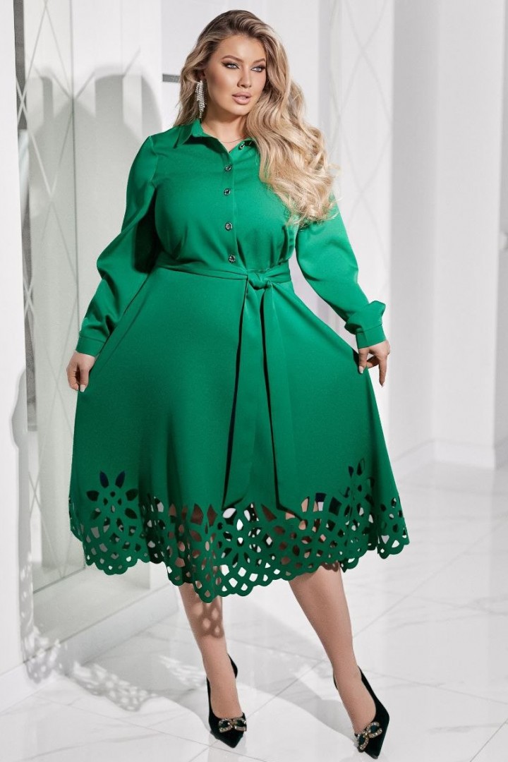 Нарядное платье с лазерным узором VOJ-1063A650