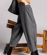 Широкие шерстяные штаны KC-0424A490