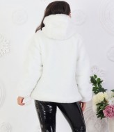 Искусственная белая шубка NDP-1228A1800