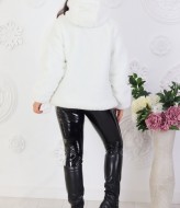 Искусственная белая шубка NDP-1228A1800