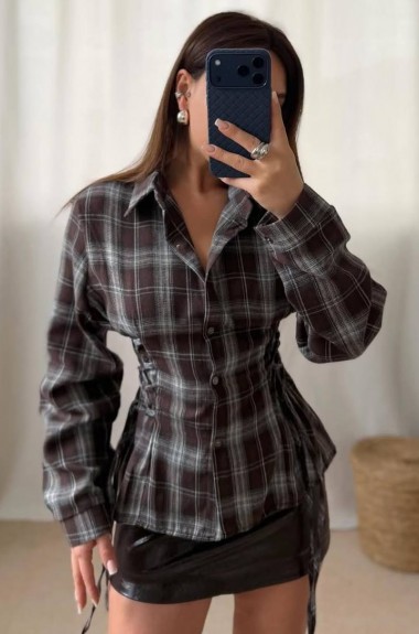 Фланелевая рубашка в клетку ANM-425A580