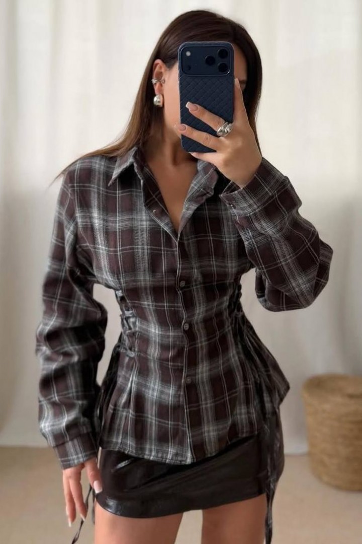 Фланелевая рубашка в клетку ANM-425A580