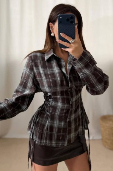 Фланелевая рубашка в клетку ANM-425A580