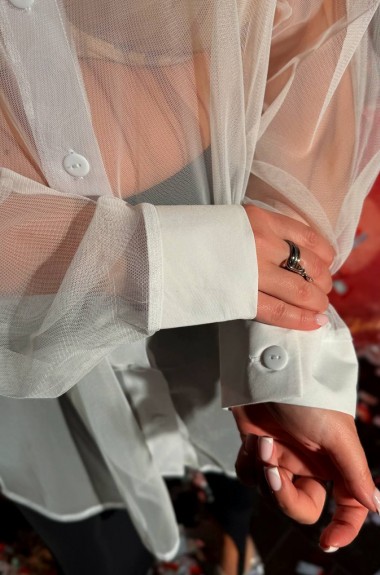 Стильна сорочка-сітка Oversize INS-444A680