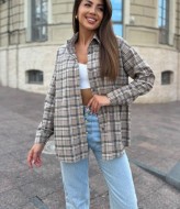 Теплая рубашка в клетку HEB-1007.1A490