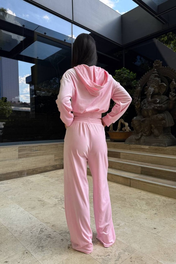 Костюм трійка кроп-топ, худі та штани HEB-1009A610