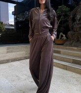 Костюм трійка кроп-топ, худі та штани HEB-1009A610