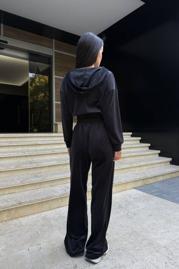 Костюм трійка кроп-топ, худі та штани HEB-1009A610