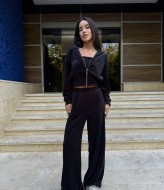 Костюм трійка кроп-топ, худі та штани HEB-1009A610