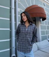 Теплая рубашка в клетку HEB-1007.1A490