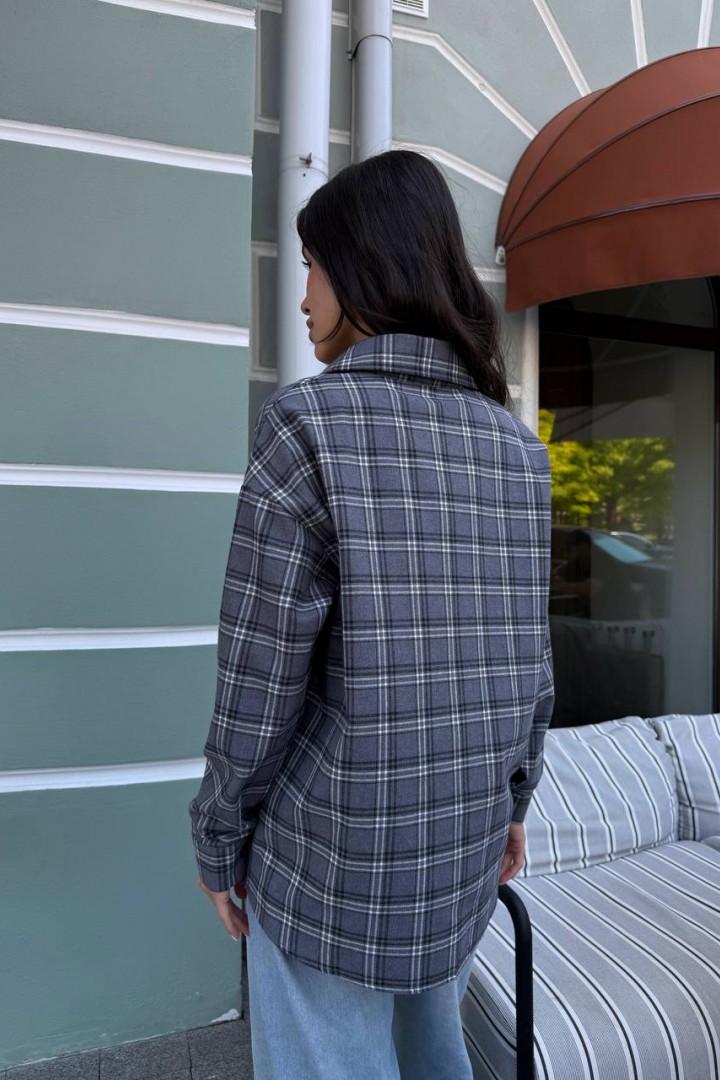 Теплая рубашка в клетку HEB-1007.1A490