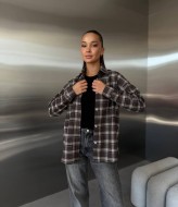 Теплая рубашка в клетку HEB-1007.1A490