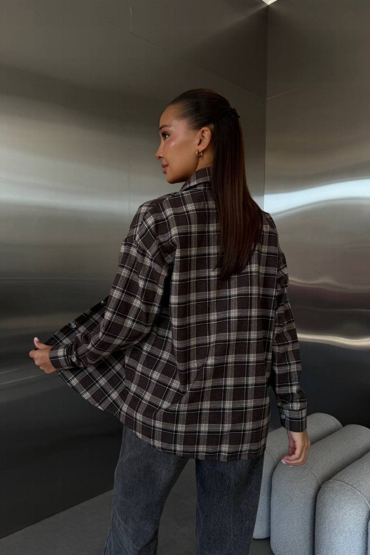 Теплая рубашка в клетку HEB-1007.1A490