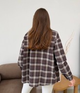 Теплая рубашка в клетку HEB-1007.1A490