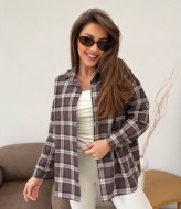 Теплая рубашка в клетку HEB-1007.1A490