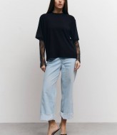 Футболка с гипюровыми рукавами LILO-414A700