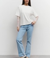 Футболка с гипюровыми рукавами LILO-414A700