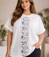 Стильная футболка oversize с накатом MIK-135A159