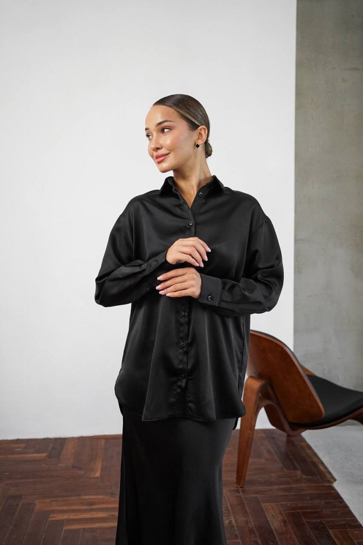 Рубашка из атласа LILO-285A590